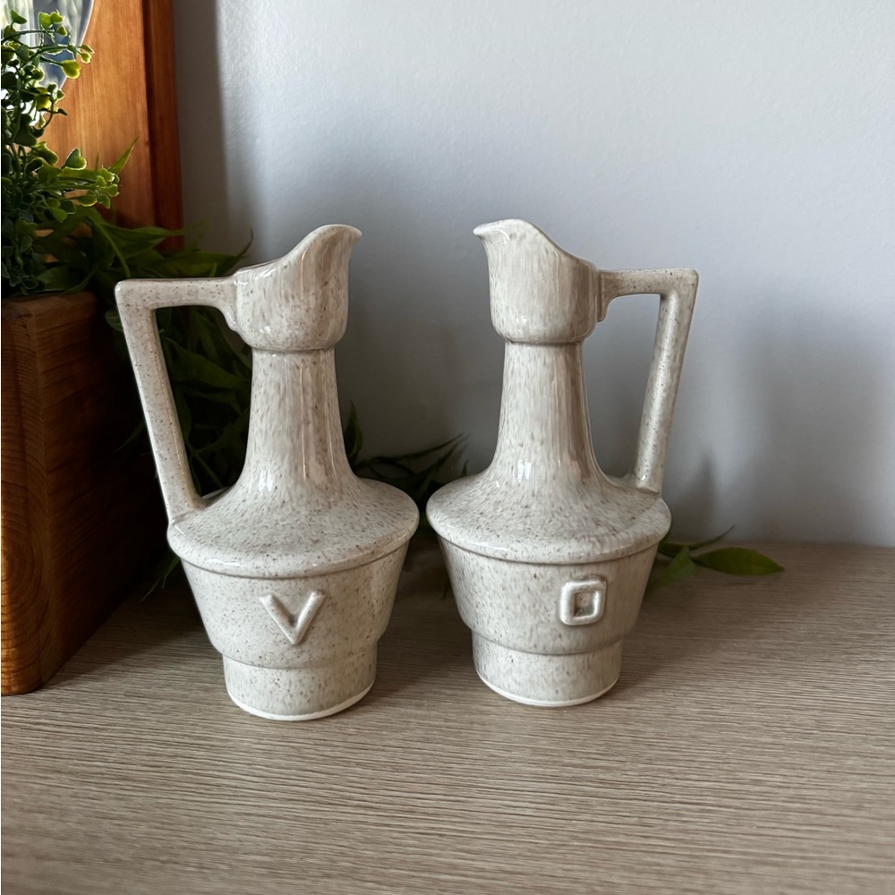 Oil and Vinegar Pottery Set